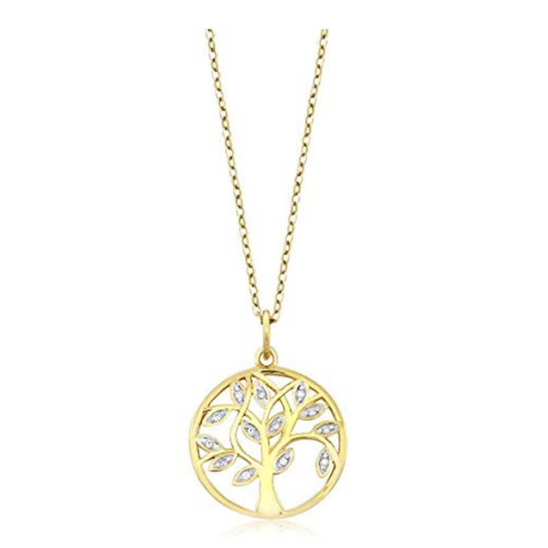 Velkoobchodní 18K zlatý náhrdelník se stromem Stříbrné šperky OEM výrobci Swarovski Zircon