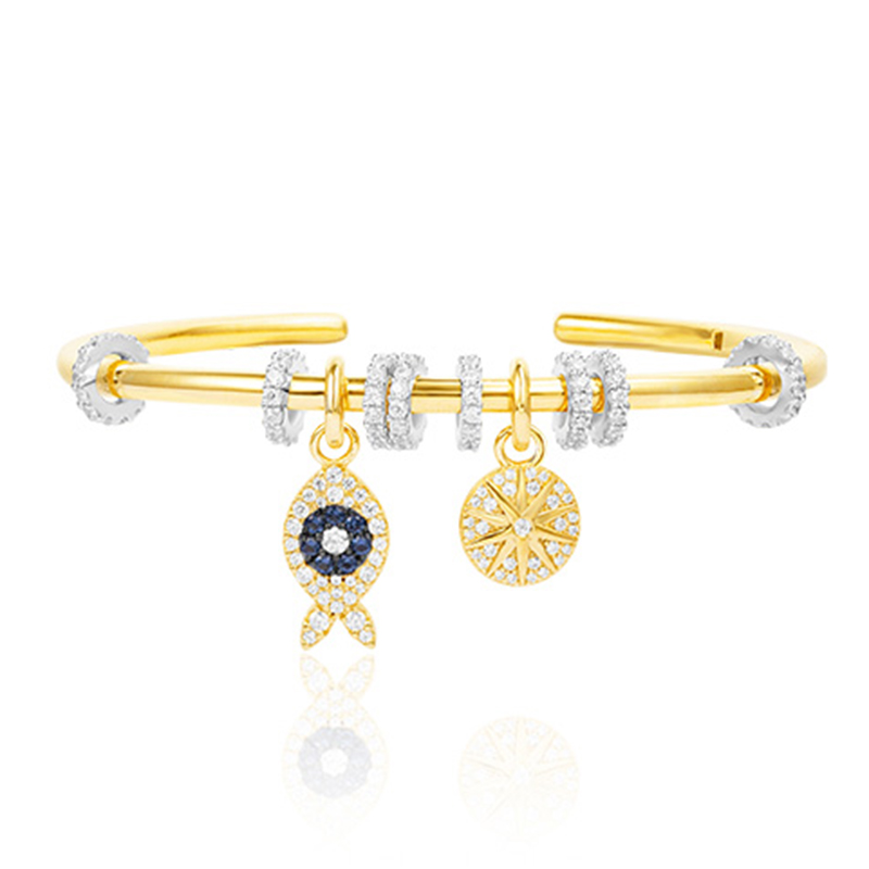 Venta al por mayor de fabricantes de joyas OEM personalizadas con brazalete de oro