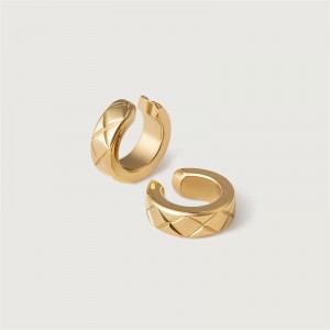 Custom Jewelry Manufacturers in China | OEM Sterling Silver Grid Pattern Hoops Earrings