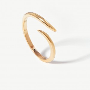 anello di moda personalizzato all'ingrosso della fabbrica di gioielli in oro vermeil 18 carati
