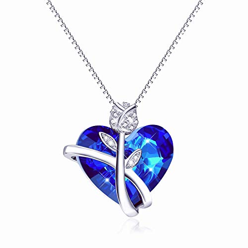Wholesale 18K White Glod Blue Sapphire Necklace OEM ODM Factory