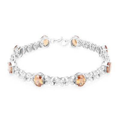 Bracciale in morganite in oro bianco all'ingrosso placcato in rodio