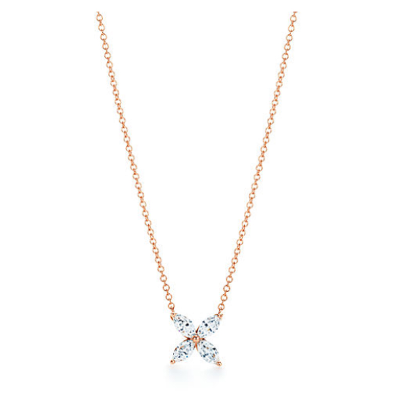 Wholesale Clover Necklace Rose Gold China Factory OEM Sterling Silver Jewelry