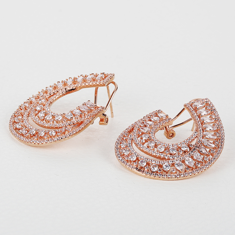 Custom Wholesale 925 Silver Hoop Earrings | Rose Gold Plated Jewelry | Women’s Jewelry Custom Wholesale
