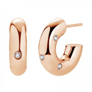 Fashion rose gold plated earrings ODM and OEM production manufacturer