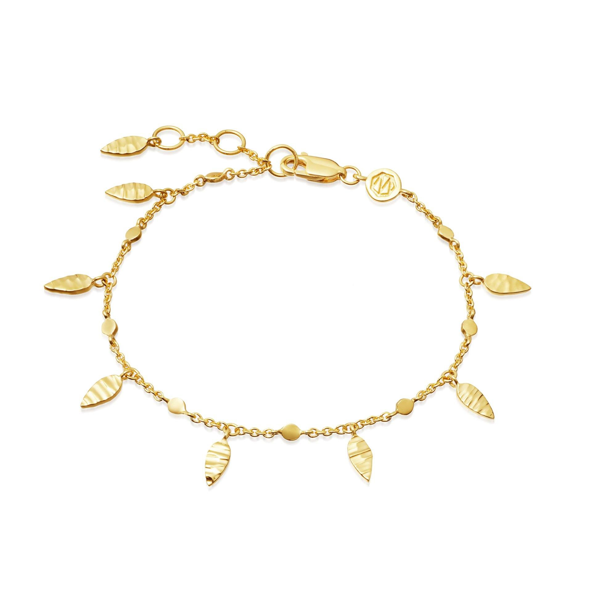 Wholesale oem 18ct Gold leaf bracelet Vermeil on Sterling Silver OEM/ODM Jewelry personalised custom design service