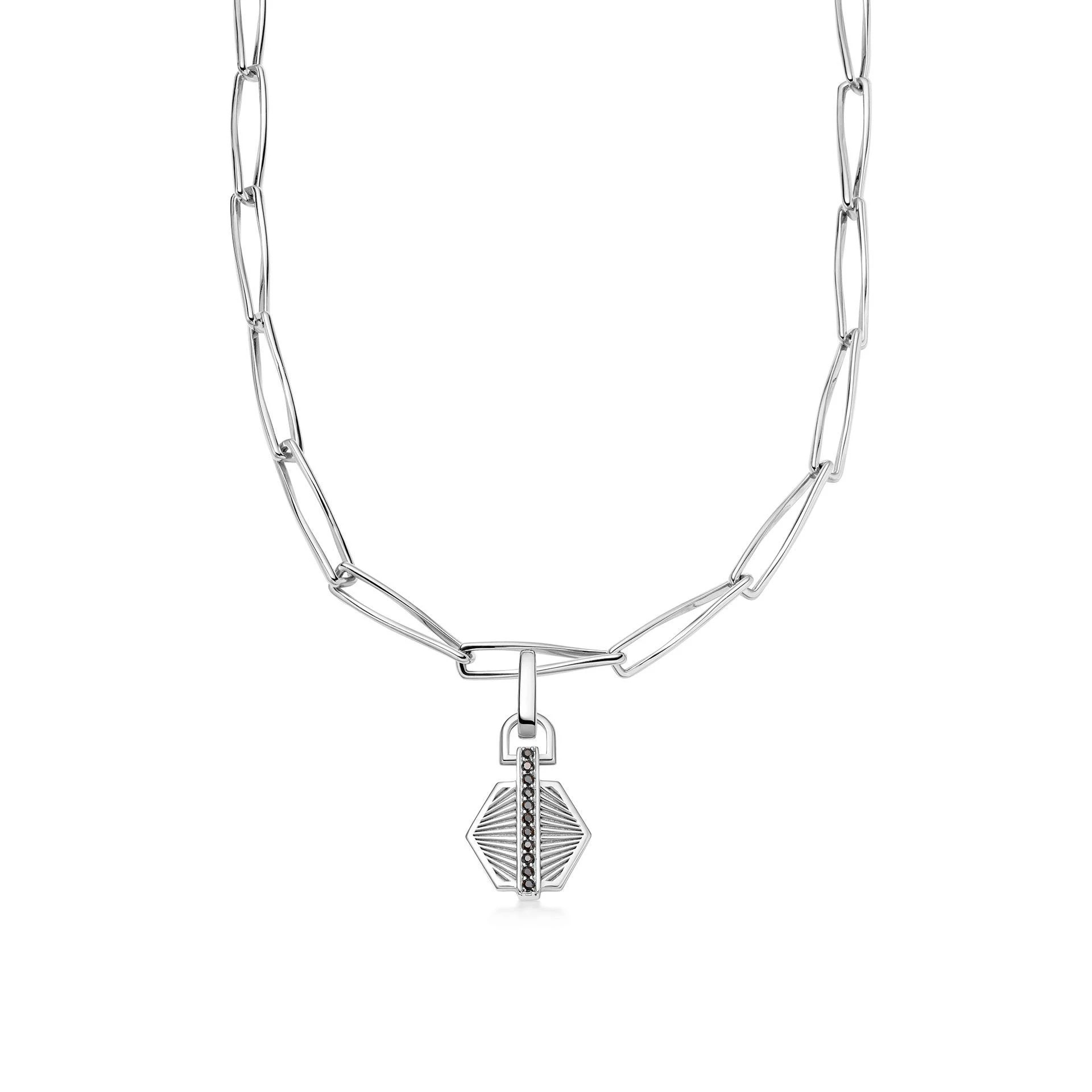 Angro pandantiv OEM Placat cu argint cu bijuterii OEM/ODM Onix negru Proiectează-ți bijuteriile în formă