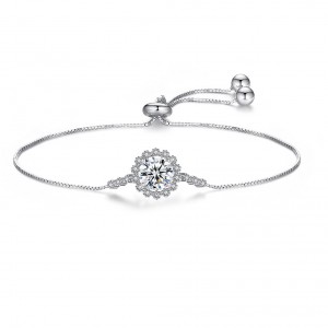 oem jewelry suppliers manufacturers provice customized Moissanite silver bracelet service