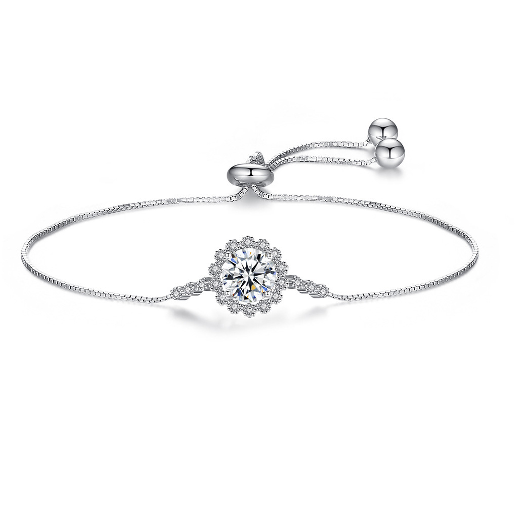 oem smycken leverantörer tillverkare provice anpassade Moissanite silver armband service