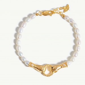 oem pearl 18k gold plated bracelet jewelry suppliers manufacturers
