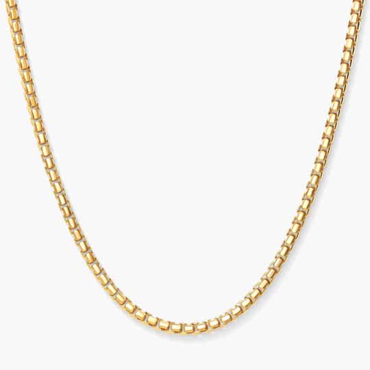 bied pasgemaakte juweliersware diens Round Box Chain 2.5mm Goud vermeil sterling silwer