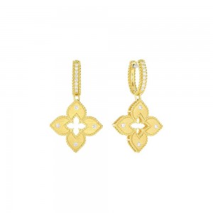 Usine de boucles d'oreilles personnalisées, petites boucles d'oreilles vénitiennes remplies d'or jaune 18 carats pour femmes, vente en gros