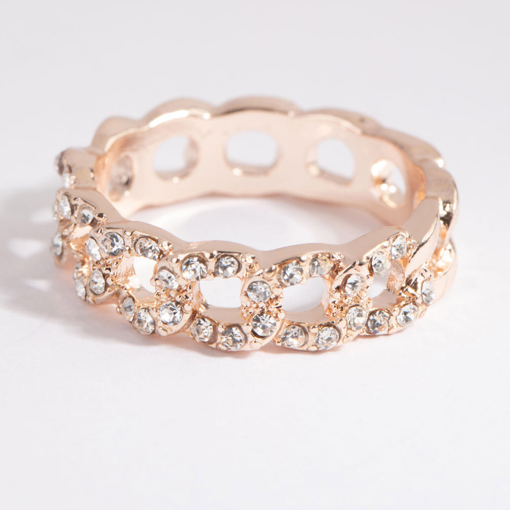 roz producător de bijuterii en-gros personalizat inel placat cu aur roz CZ