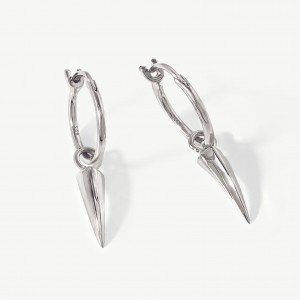 polissage finition 925 boucles d'oreilles en argent sterling personnalisé fournisseur de bijoux en gros Chine