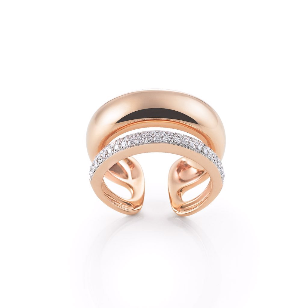 Anello in argento 925 placcato oro rosa OEM / ODM Produttore OEM personalizzato all'ingrosso di gioielli