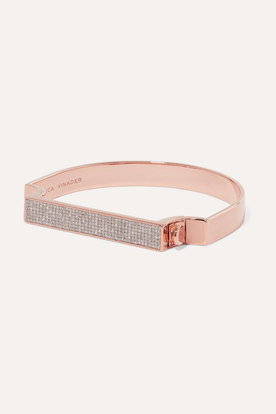 Mórdhíol Rose Gold Vermeil Diamond Bangle 925 Silver Jewelry