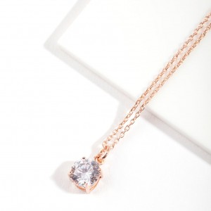 silver factory jewelry manufacturers OEM ODM rose gold plated necklace