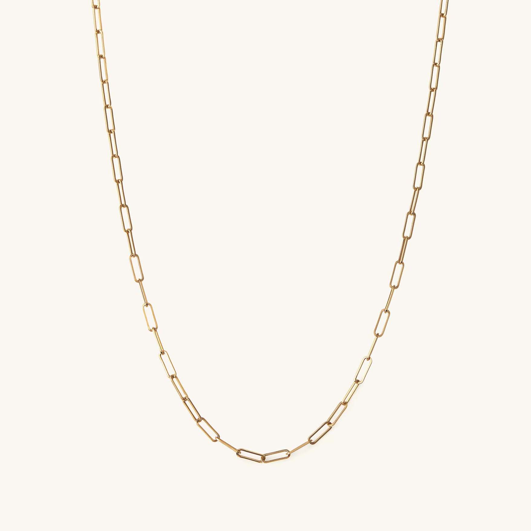 produttore di gioielli in oro vermeil argento collana a catena personalizzata in grassetto