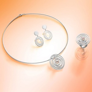 قلادة من الفضة الاسترليني، والأقراط، والخواتم مخصصة لتاجر الجملة من الشركة المصنعة للمجوهرات