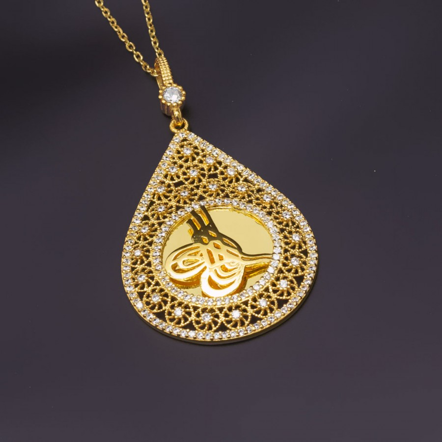 Velkoobchodní OEM/ODM šperky z mincovního stříbra náhrdelník zakázkový dodavatel a velkoobchodník stříbrných šperků pokovených žlutým zlatem
