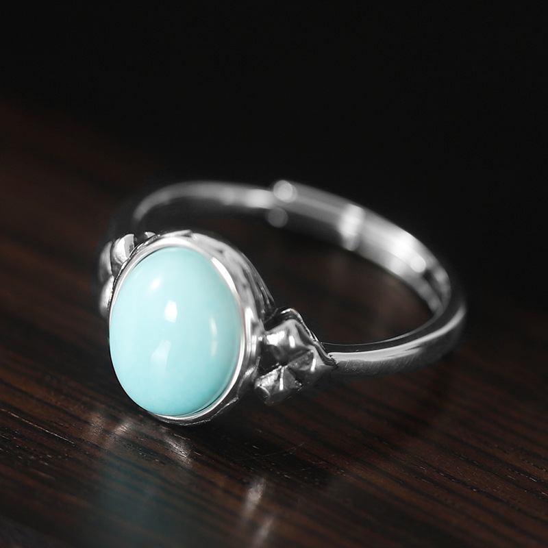 fabricante de joias personalizadas de anéis de prata turquesa