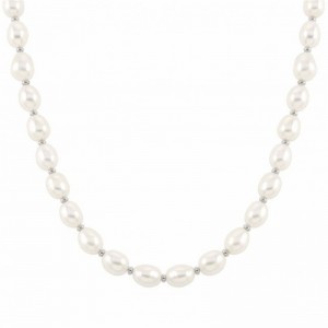 Joyería personalizada al por mayor, diseño OEM ODM, collar de plata de ley 925 con perlas barrocas