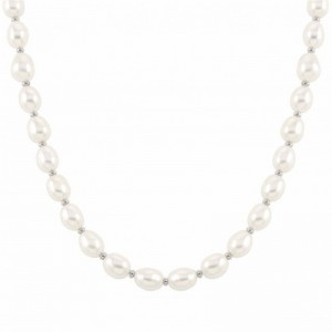 Collier en argent sterling 925 avec perles baroques, bijoux personnalisés, vente en gros, conception OEM ODM