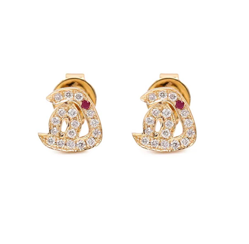 wholesale vermeil jewelry OEM ODM cubic zirconia rose gold plated silver earrings