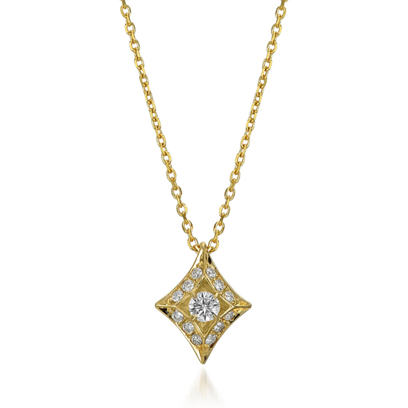 Velkoobchodní 18K zlatý safírový náhrdelník Čína OEM výrobce 925 Silver