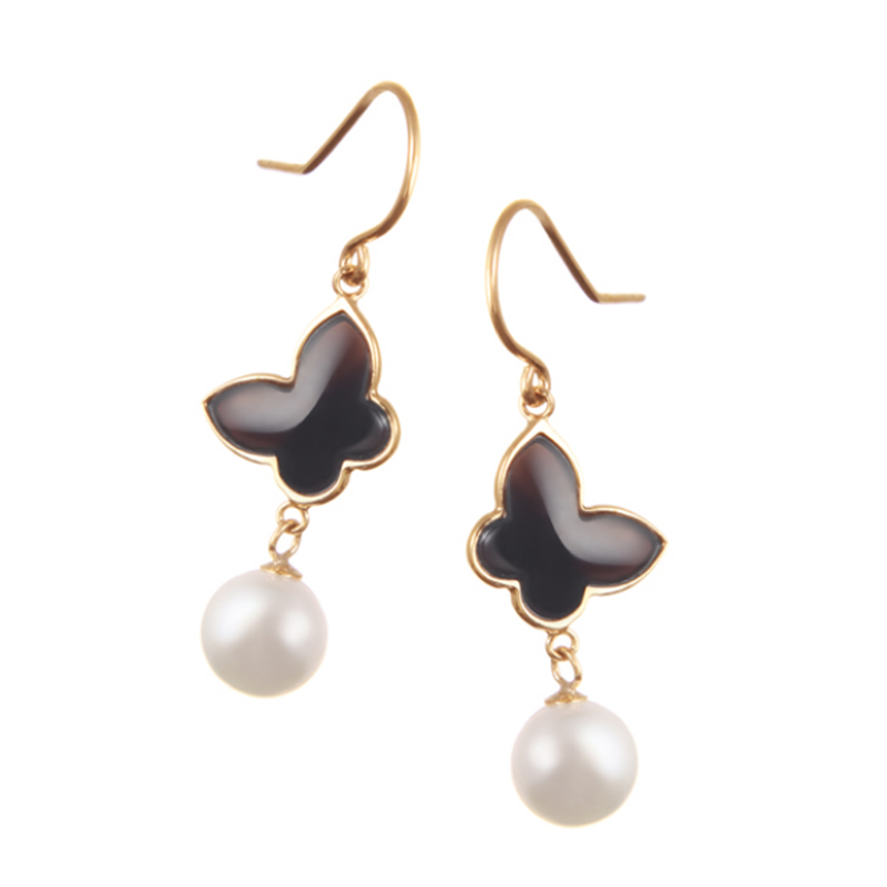 wholesale Gold Earrings Sterling Silver Fresh Water Pearl OEM/ODM Jewelry
