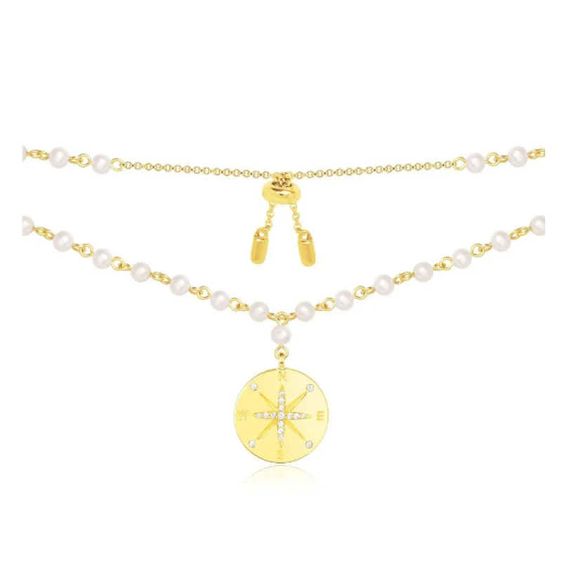 Collier OEM personnalisé en or 18 carats en gros Fabricant d'or jaune Swarovski Zirconia