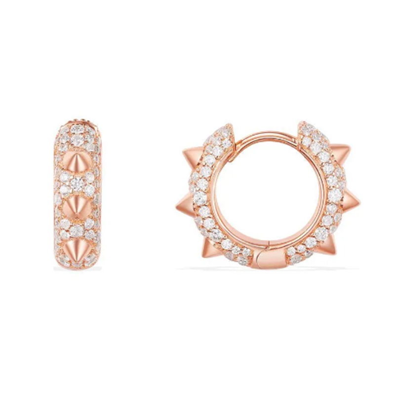 Mórdhíol 18K Gold Saincheaptha Rose Gold Diamonds Earrings Jewelry Monaróir